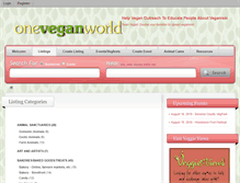 Tablet Screenshot of oneveganworld.com
